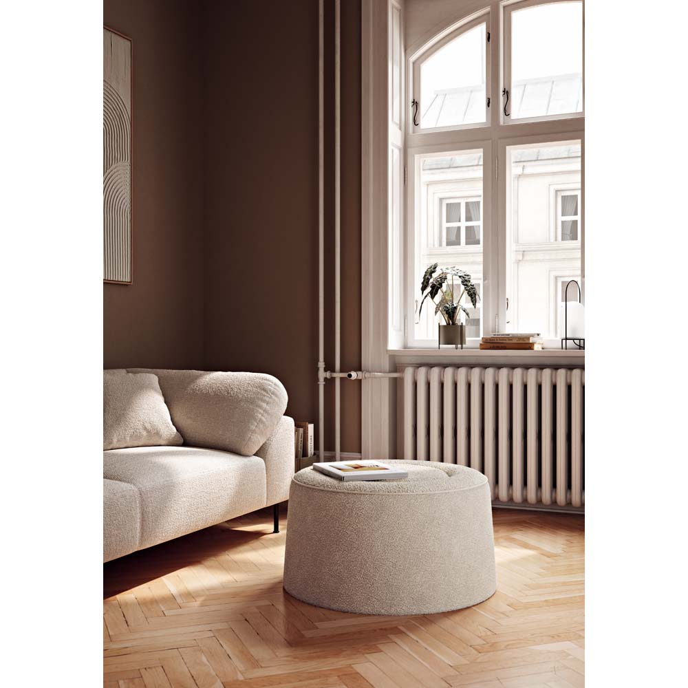 Quick Ship Praline Pouf - 30.7"W, Alpine 01