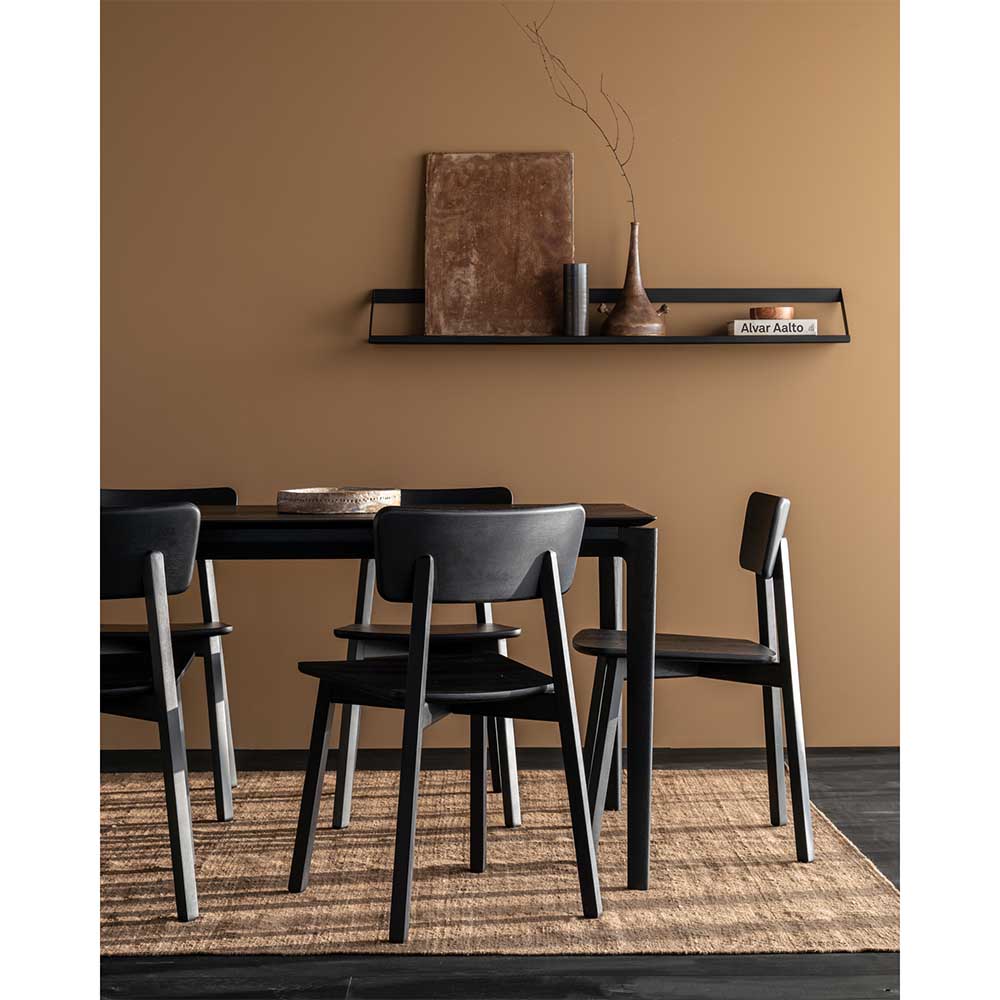 Ribbon Shelf - Black Oak/Black, 55"W