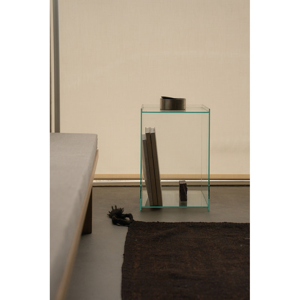 Rivet Box Table - Glass