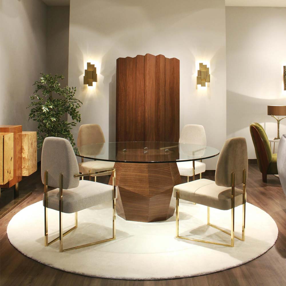 Rock Dining Table - Walnut
