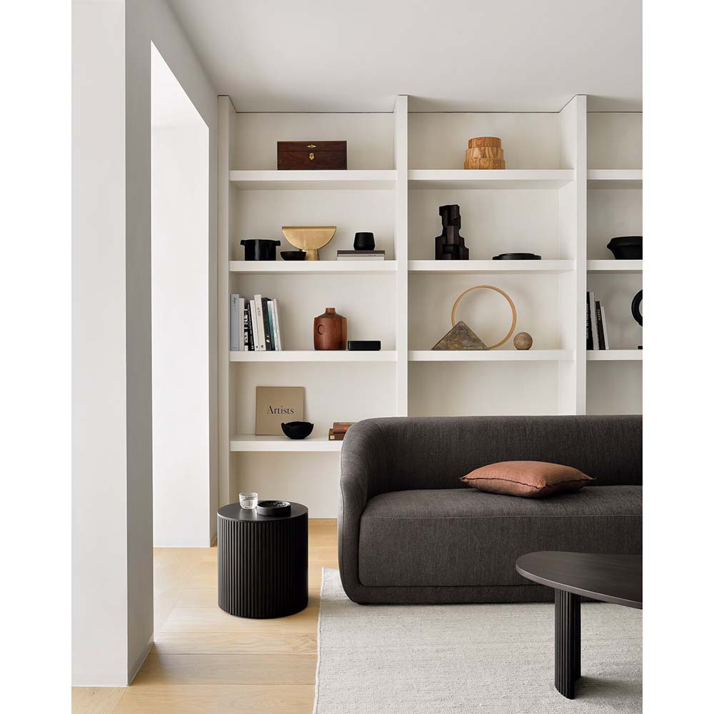 Roller Max Round Side Table - Dark Brown Mahogany