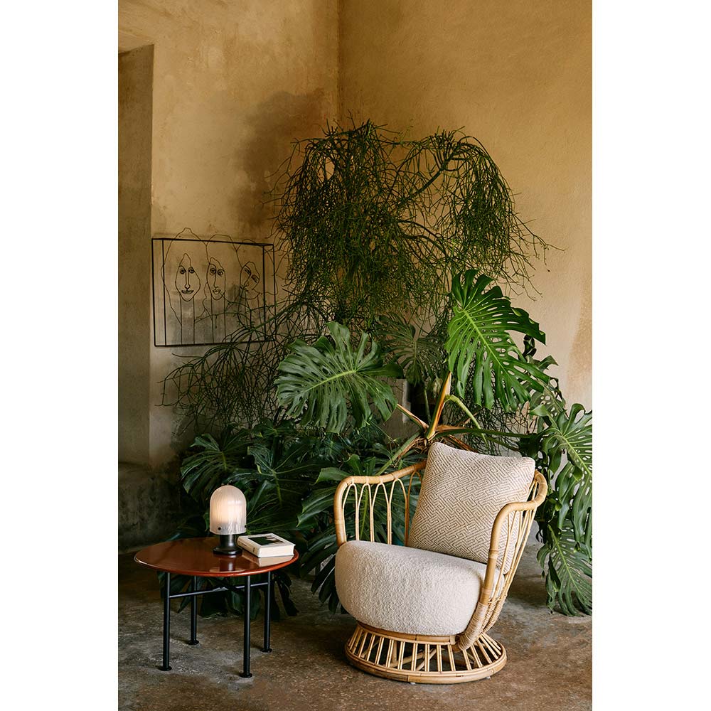 Seine Portable Table Lamp - White, Antique Brass