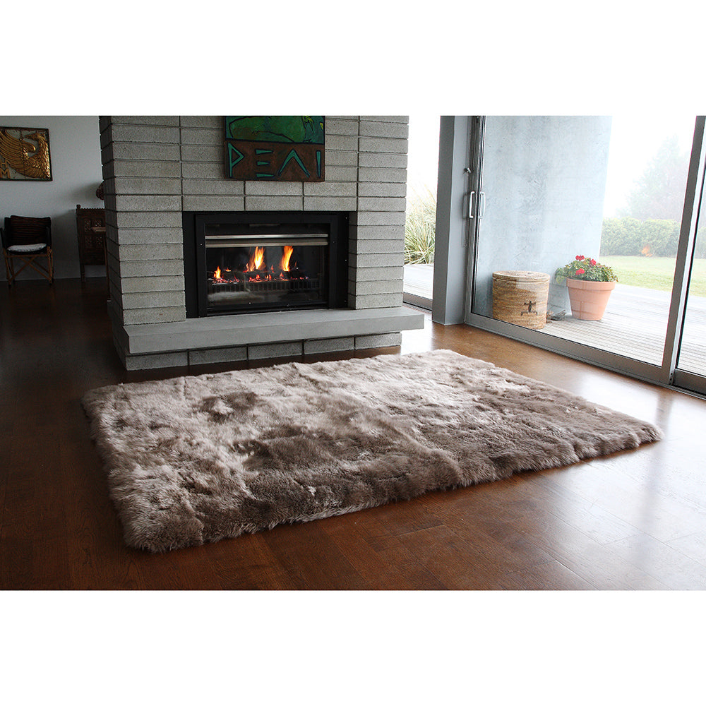 Shearling Longwool Rug - Taupe