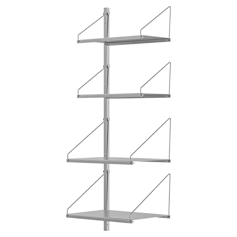 Shelf Library Add-on Section - 16.24"W x 42.67"H, Stainless Steel