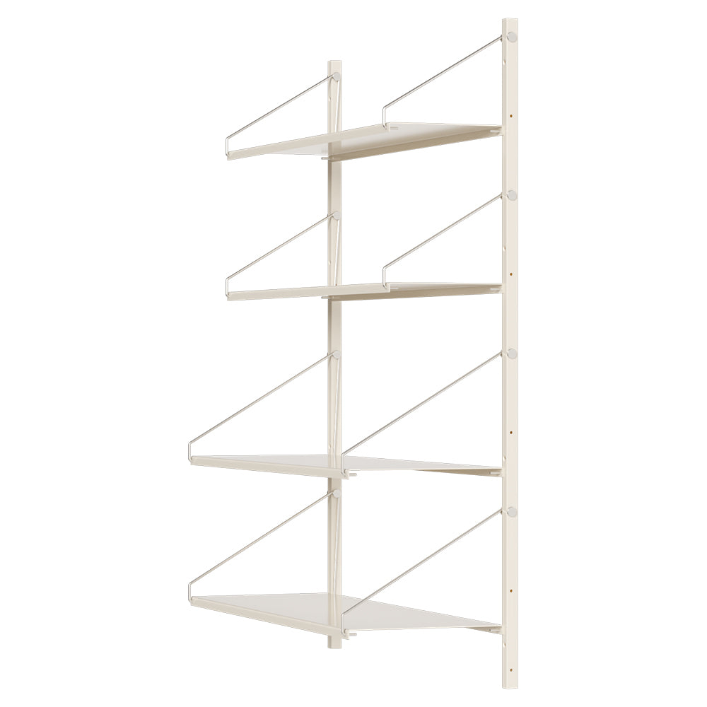 Shelf Library Single Section - 32.48"W x 42.67"H, Warm White Steel