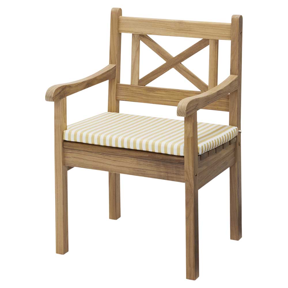 Skagen Outdoor Chair Cushion - Golden Yellow Stripe