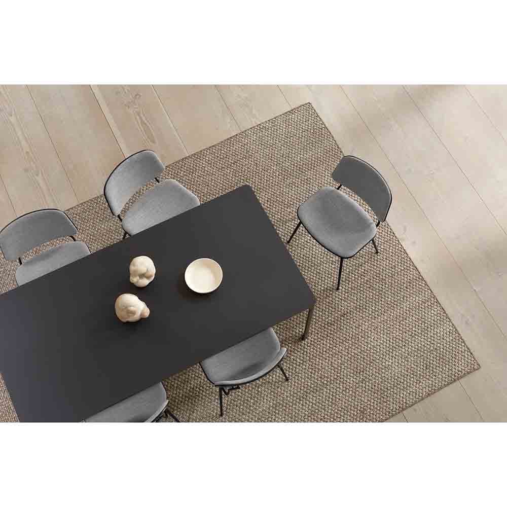 Soborg Seat and Back Upholstered Dining Chair - Steel Base