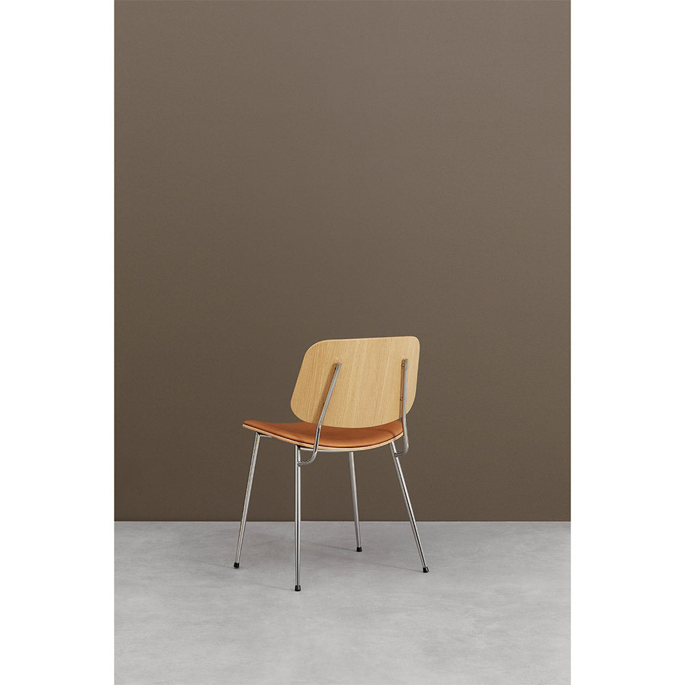 Soborg Seat Upholstered Dining Chair - Steel Base