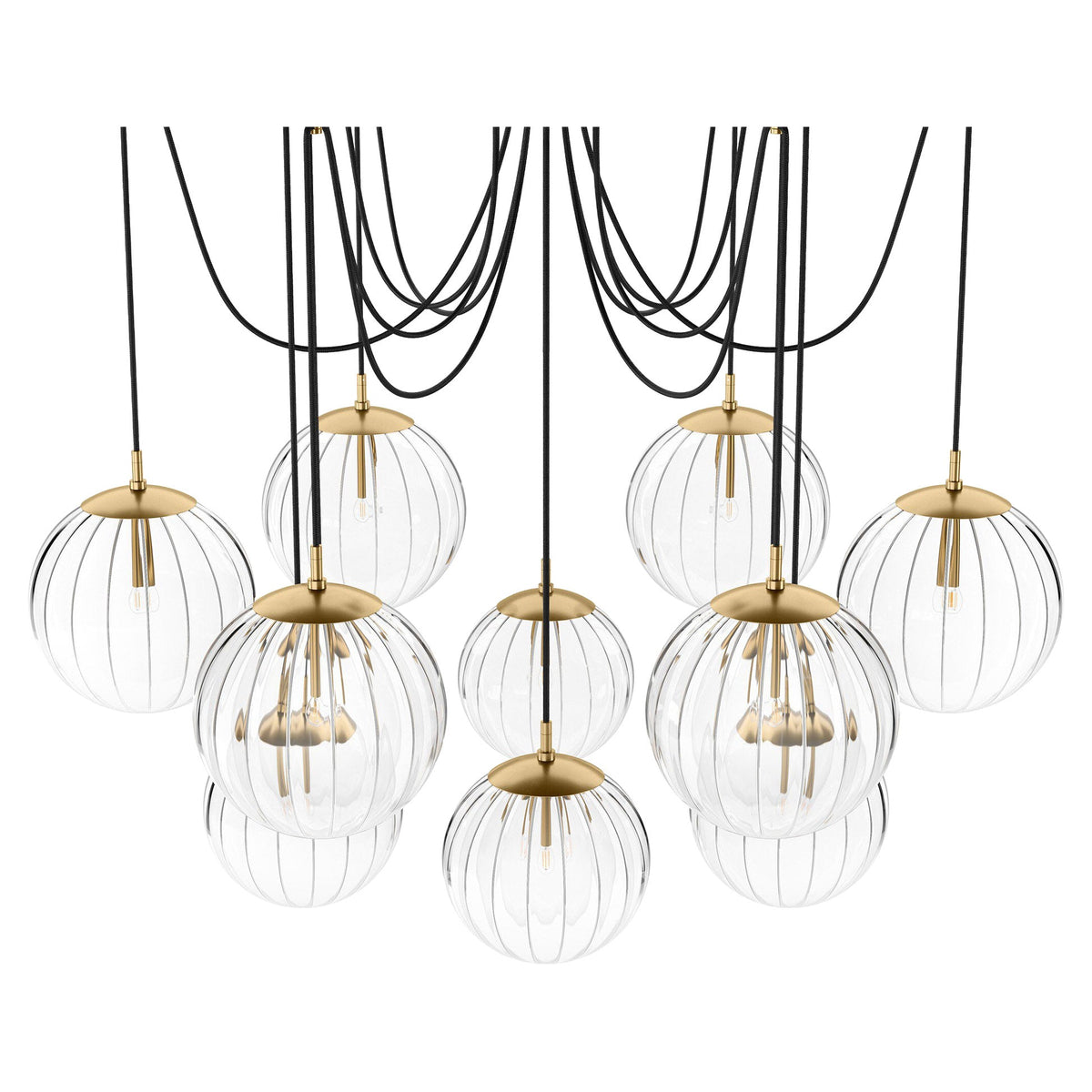 Spider Chandelier - Burnished Brass