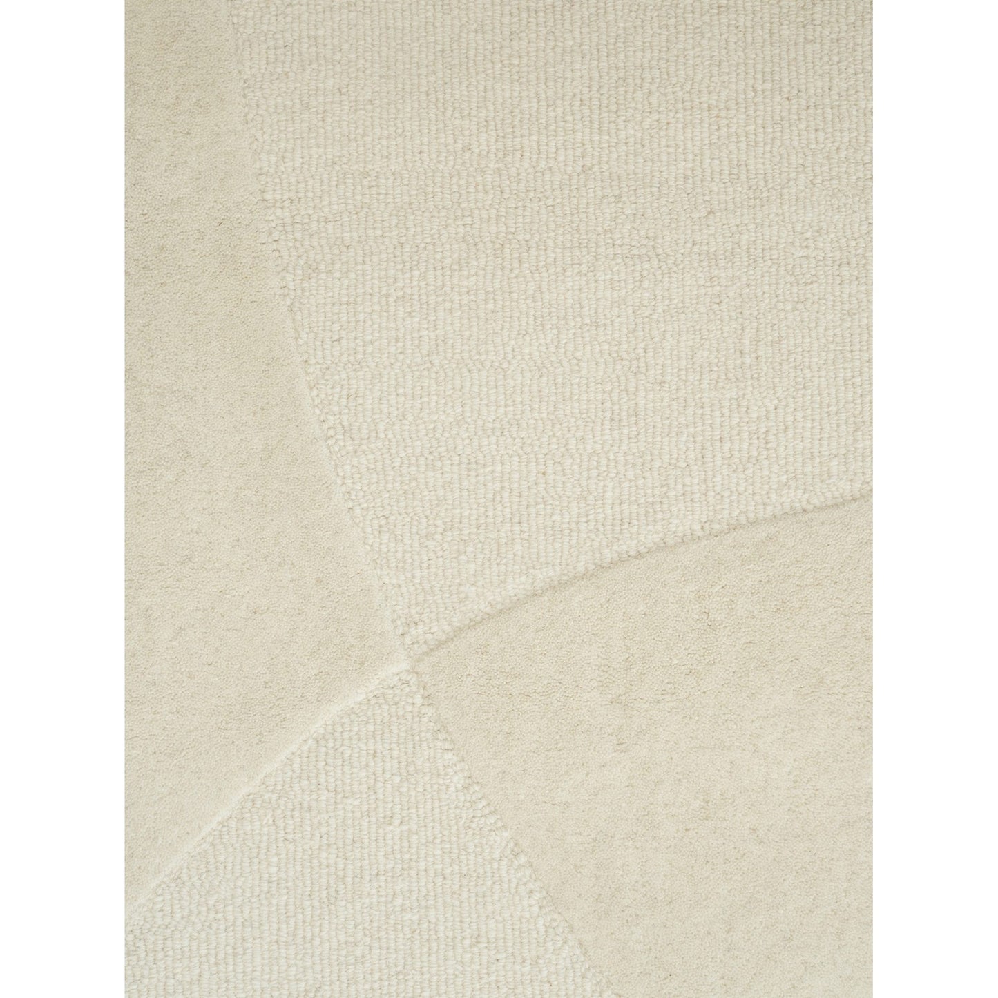 Split Plains Rug - White