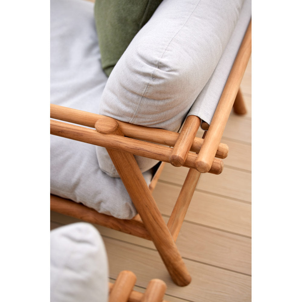 Sticks Lounge Chair - Sand Cushions, Taupe Aluminum Frame