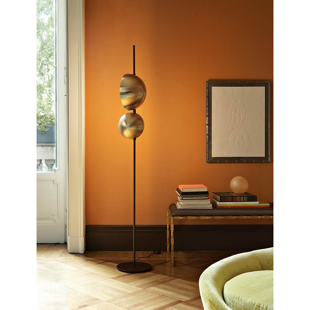 Superluna Floor Lamp - Anodic Brass