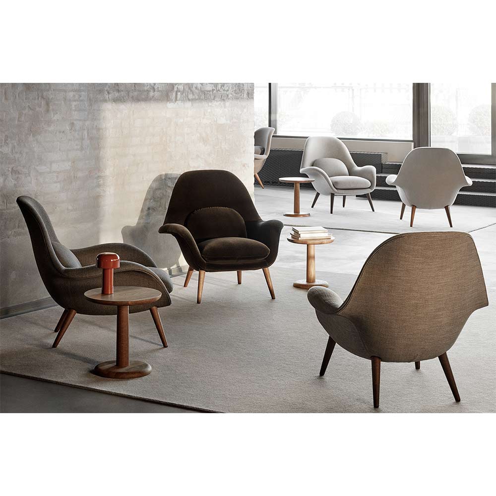 Swoon Lounge Chair - Grand Mohair, Smoked Oiled Oak