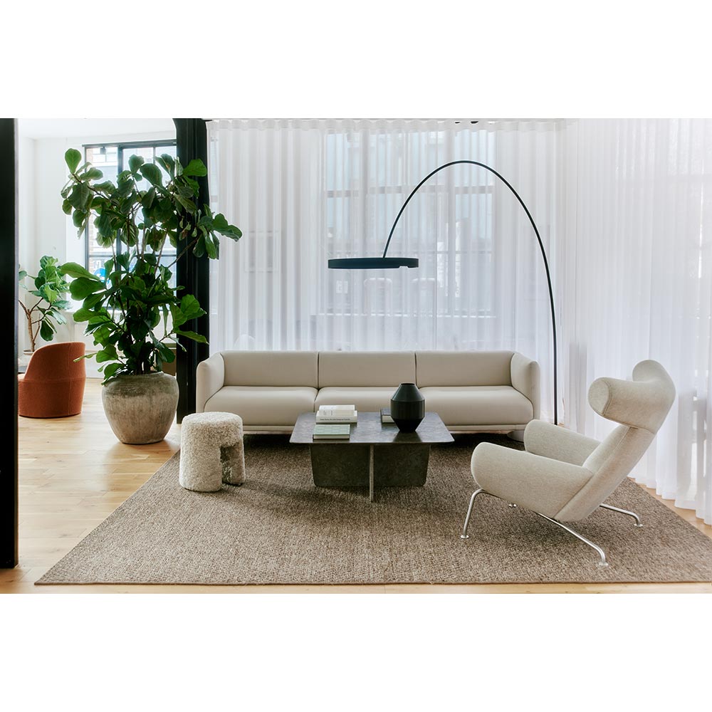 Tableau 39.4"W Square Coffee Table - Dark Atlantico Limestone