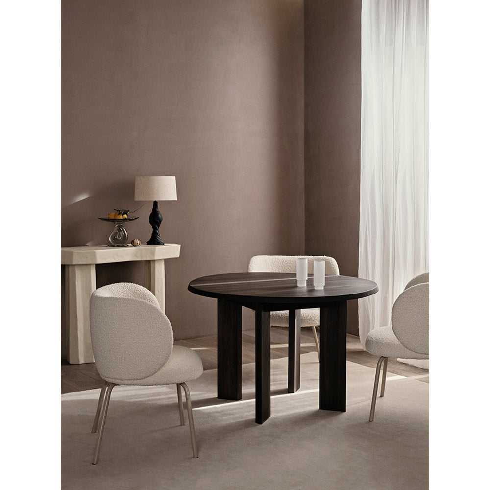 Tarn Dining Table - 45.3", Dark Stained Beech