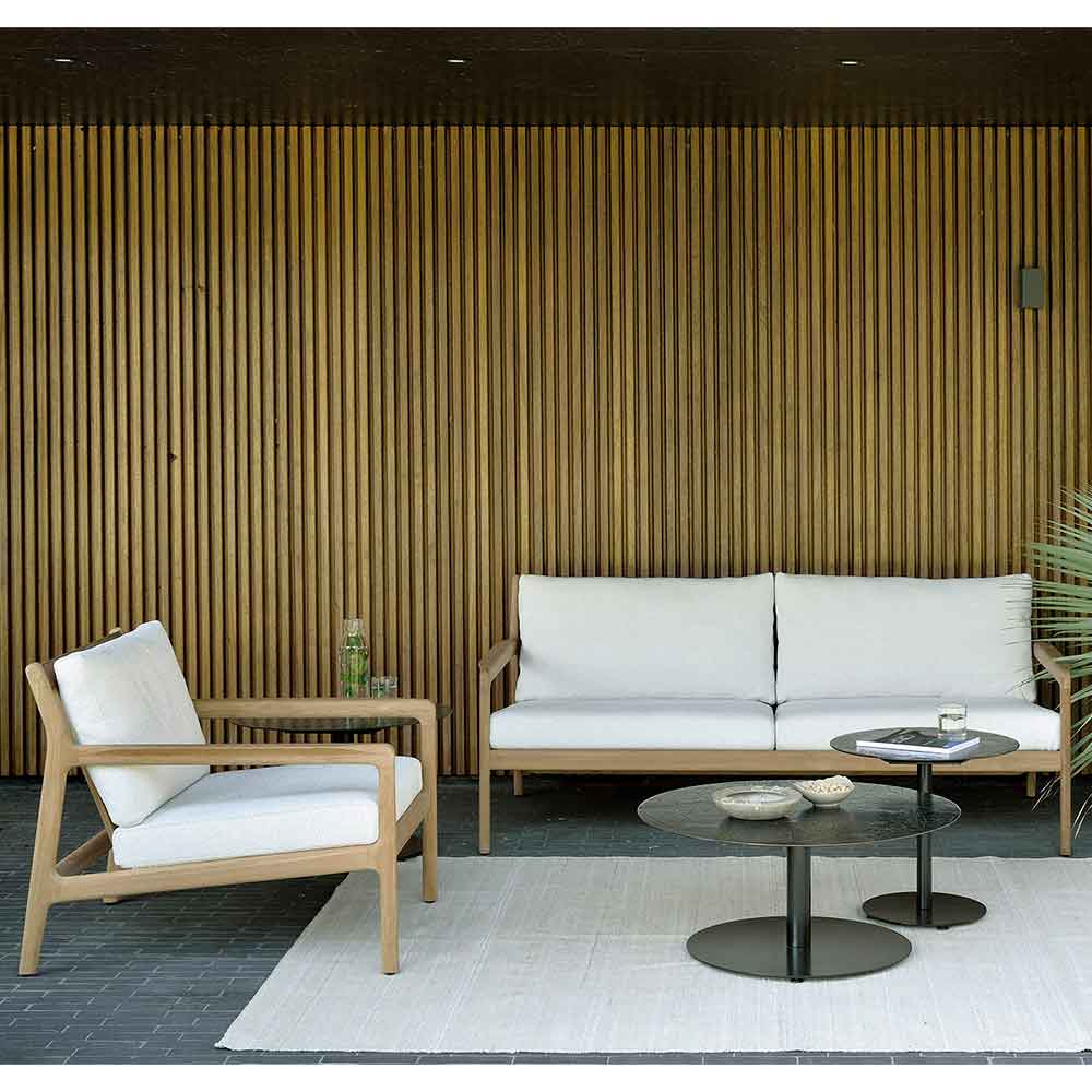 Teak Jack Outdoor 2 Seater - Off White
