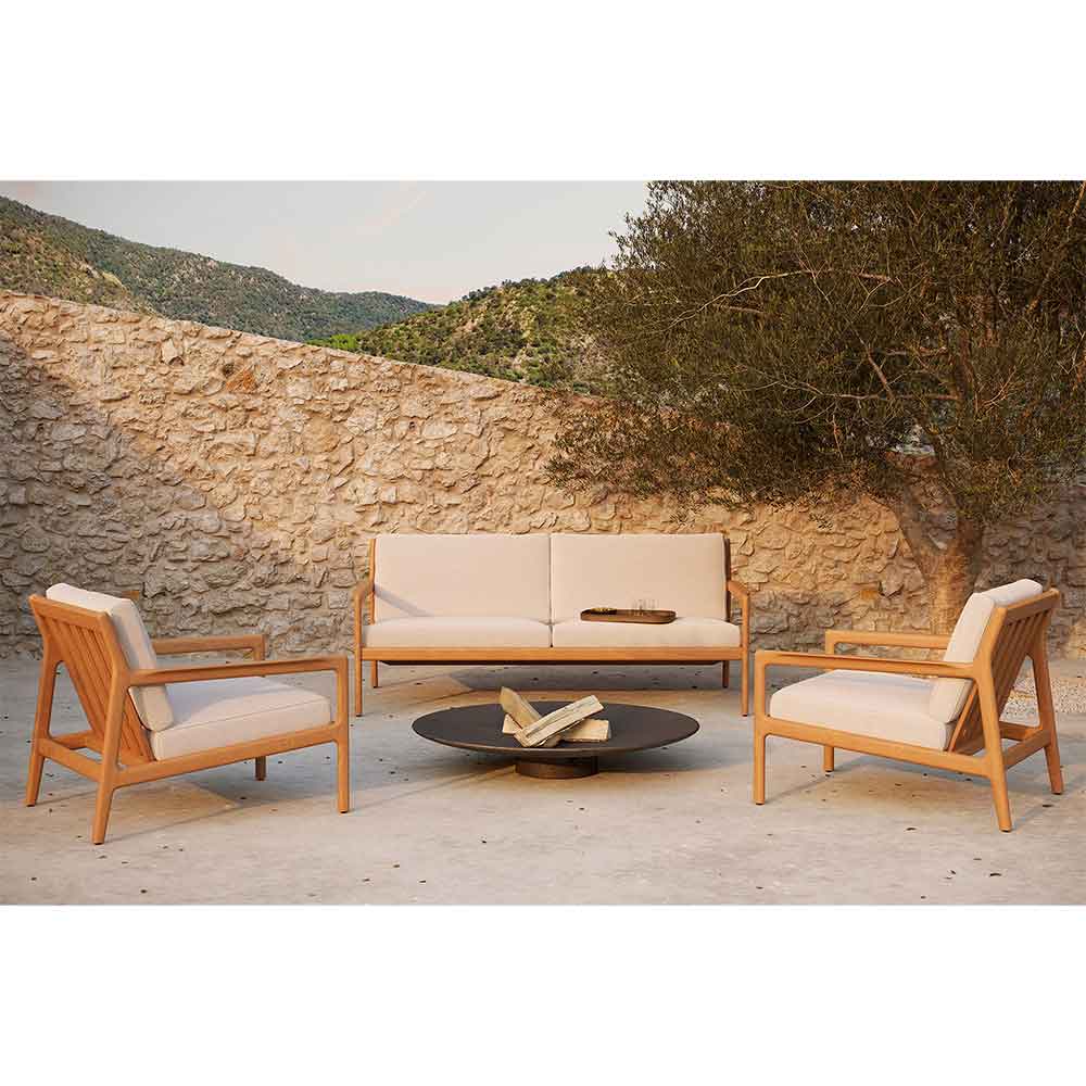 Teak Jack Outdoor 2 Seater - Off White