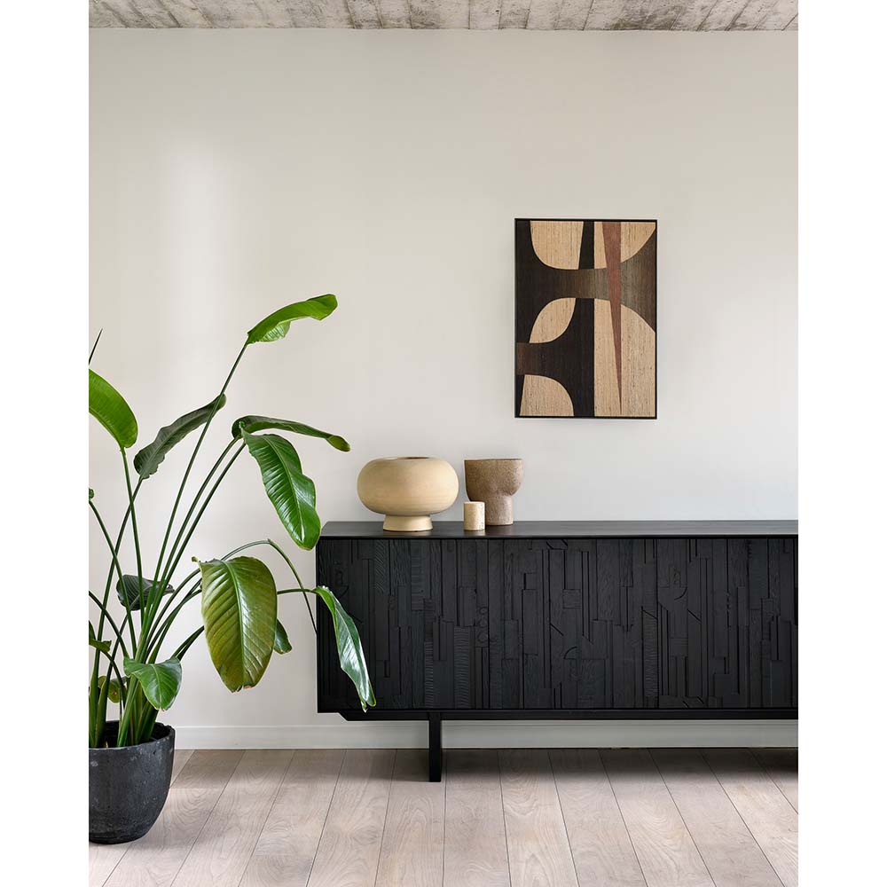 Teak Mosaic Sideboard - 4 Doors