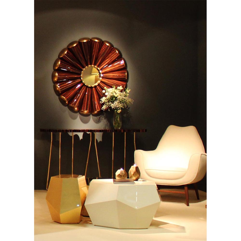 Three Rocks Medium Coffee Table - White Lacquer