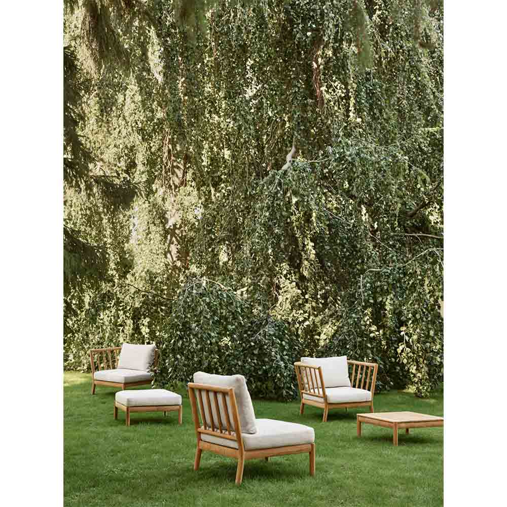 Tradition Outdoor End Module - Teak, Light Sand