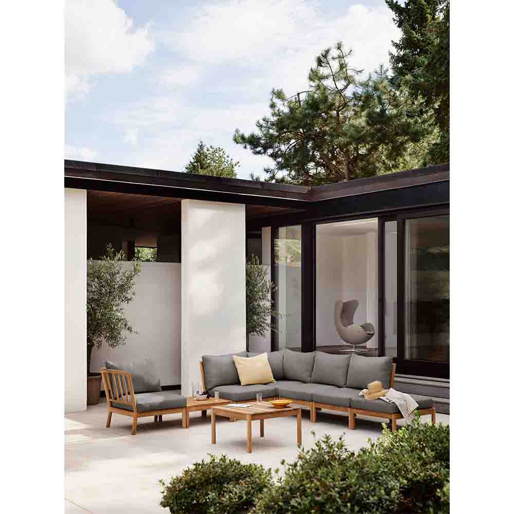 Tradition Outdoor Pouf - Teak, Charcoal