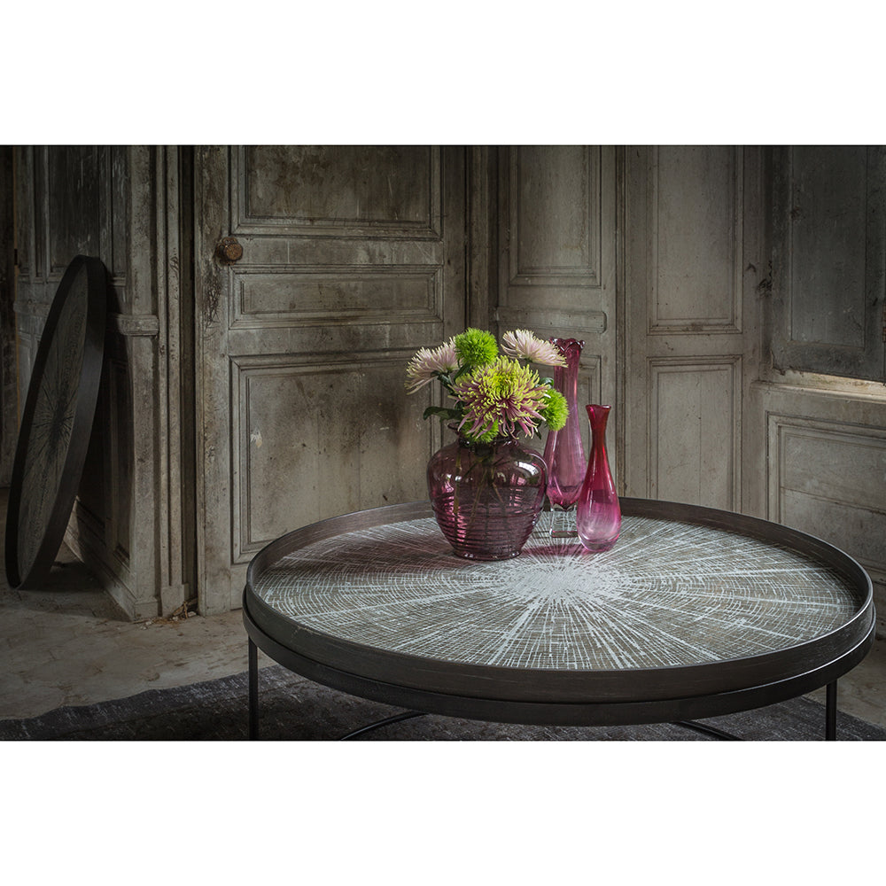 Tray Table Low Round XL - White Slice