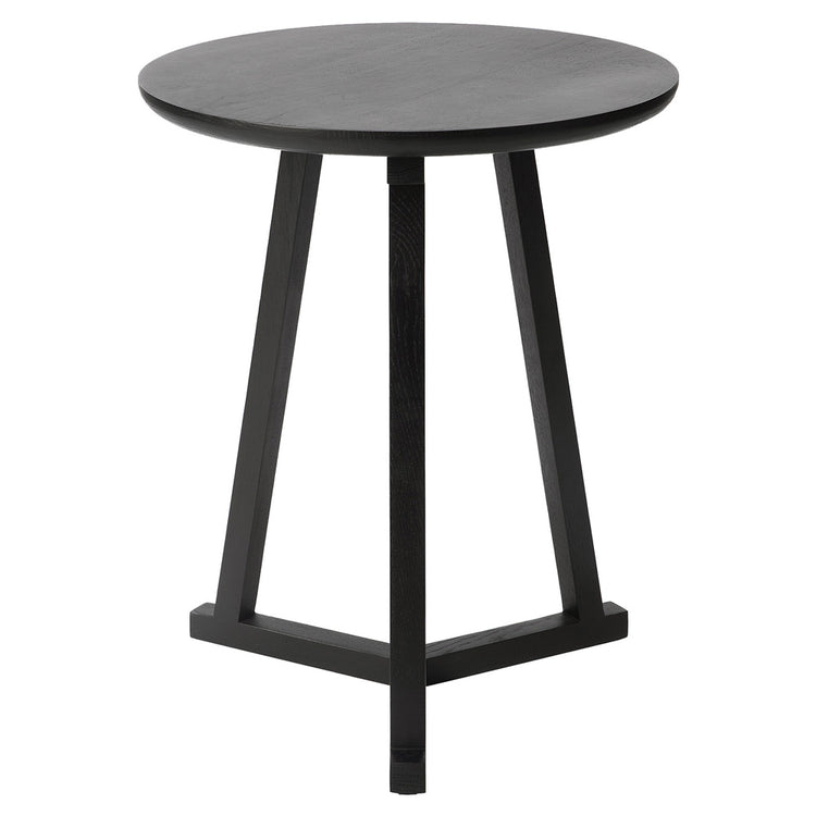 Tripod Side Table - Black Oak