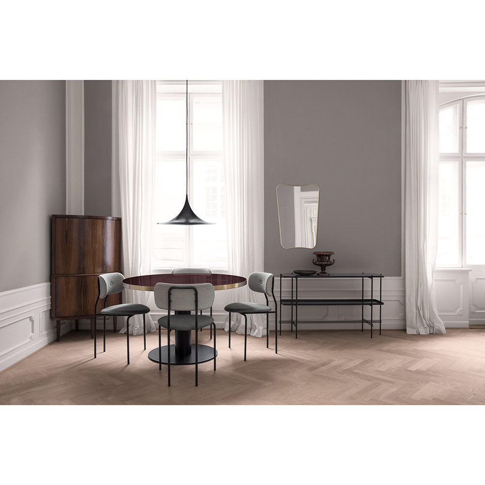 TS 2 Tier Console Table with Tray - Green Marble, Black