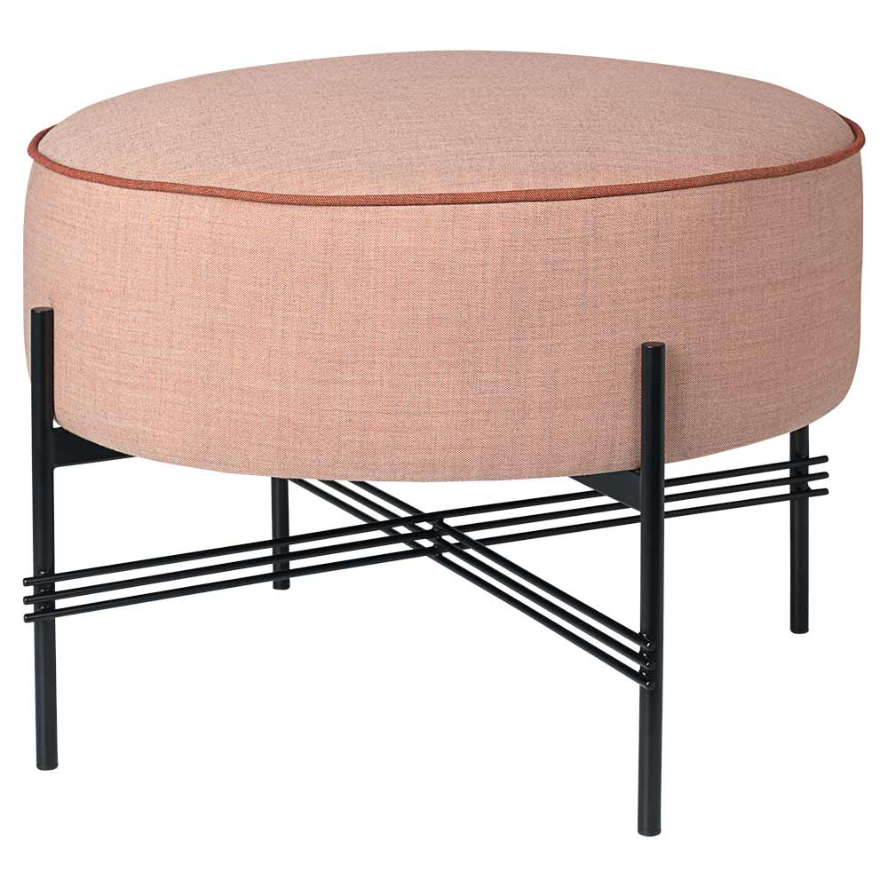TS Round Pouf Small - Peach, Black