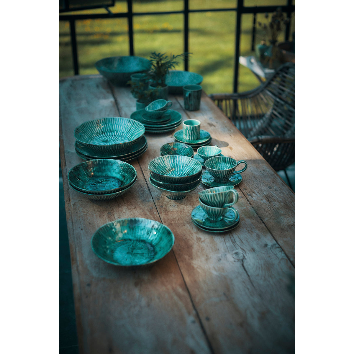 Verde Lanza Green Cappuccino Cup Set of 4