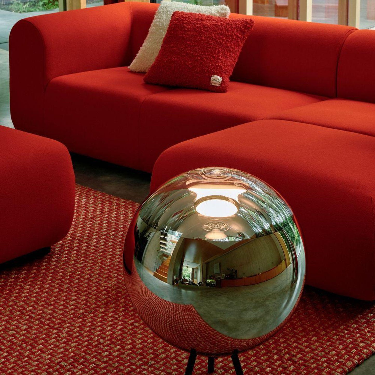 Weave Rug - Orange, Natural