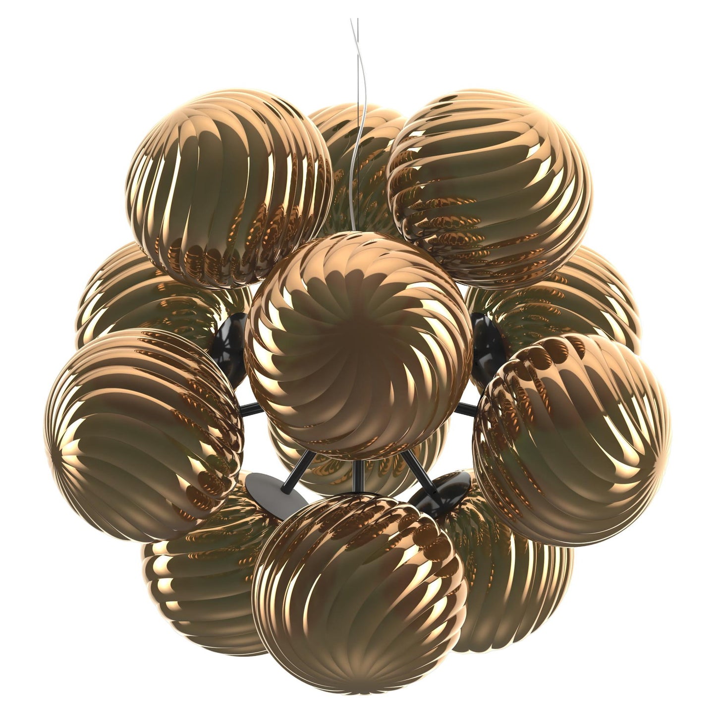 Whirl Burst Chandelier - Gold