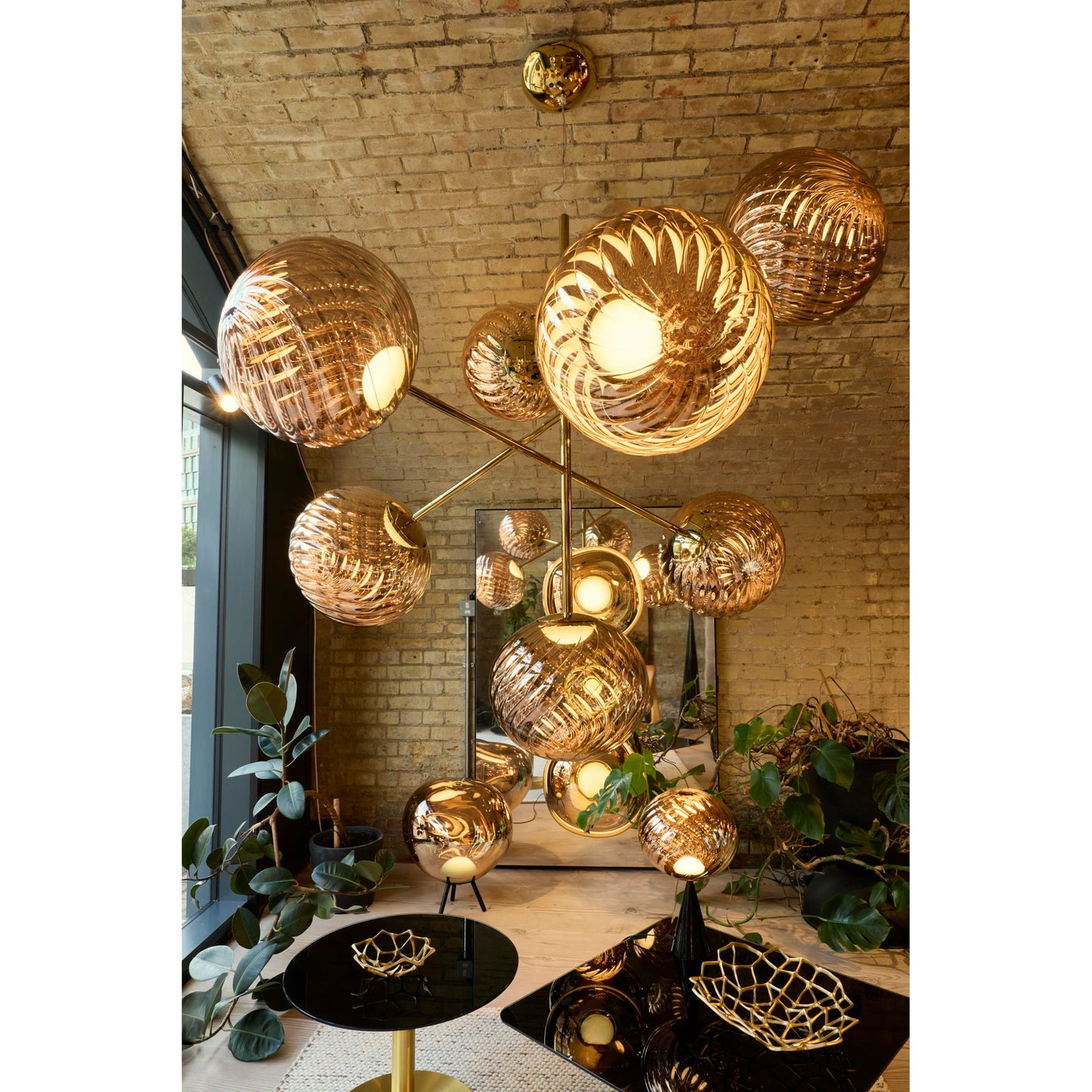 Whirl Large Chandelier - Gold