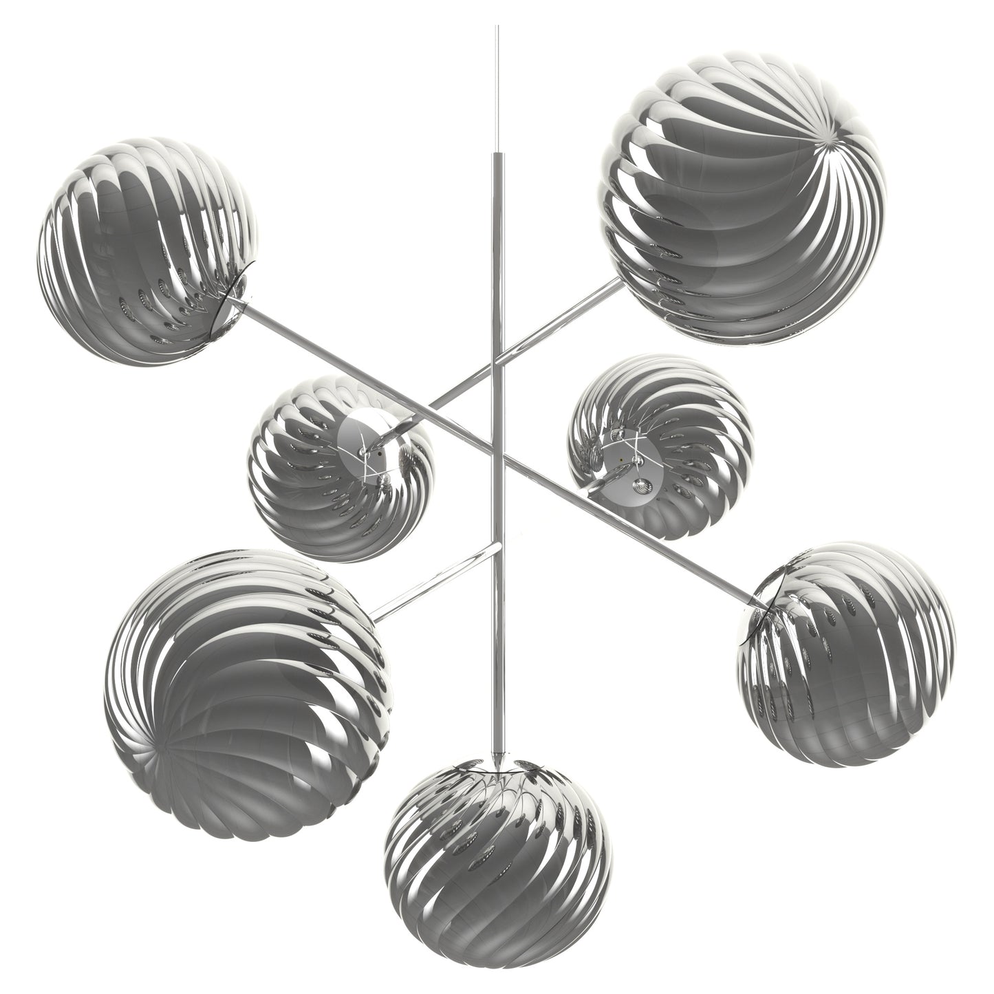 Whirl Large Chandelier - Silver
