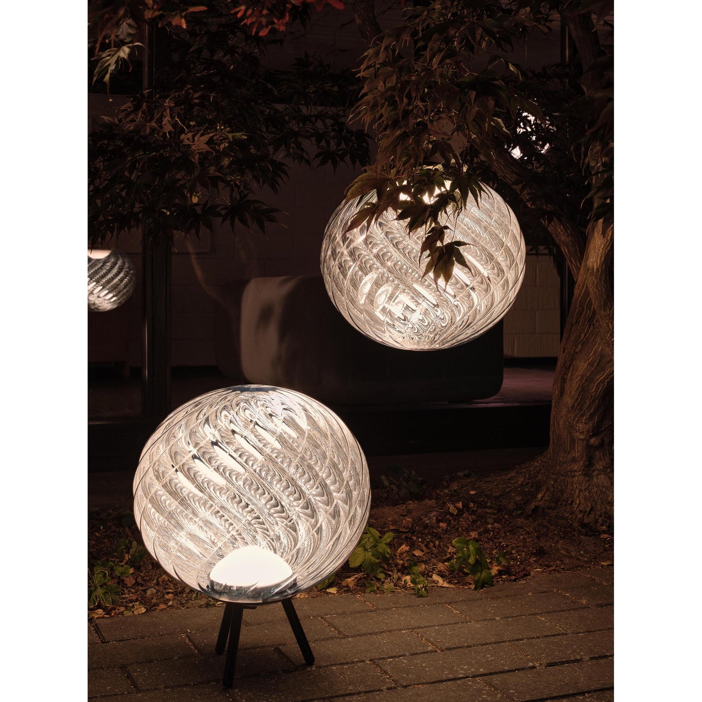Whirl Large Portable Lamp - Silver