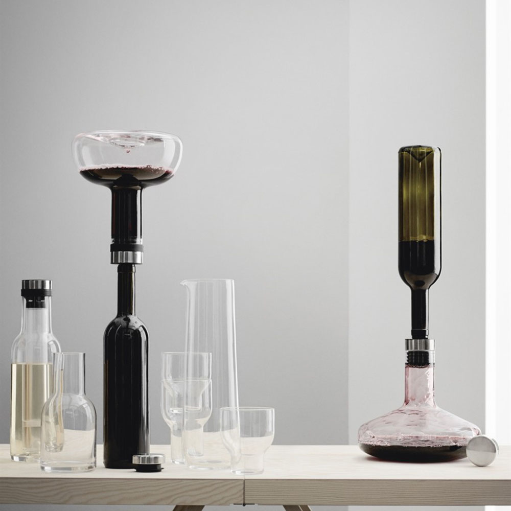 Wine Breather Carafe Deluxe - Clear, Gray