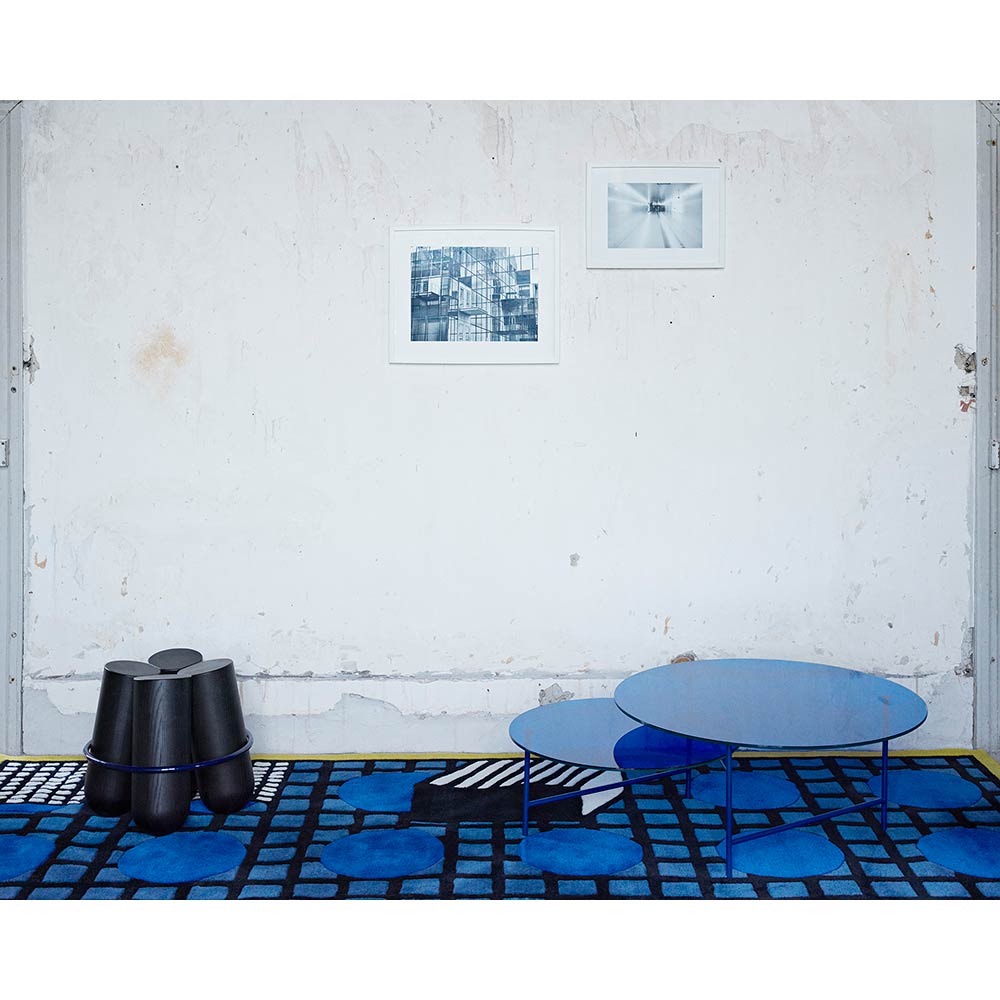 Zoro Coffee Table - Blue Glass Top