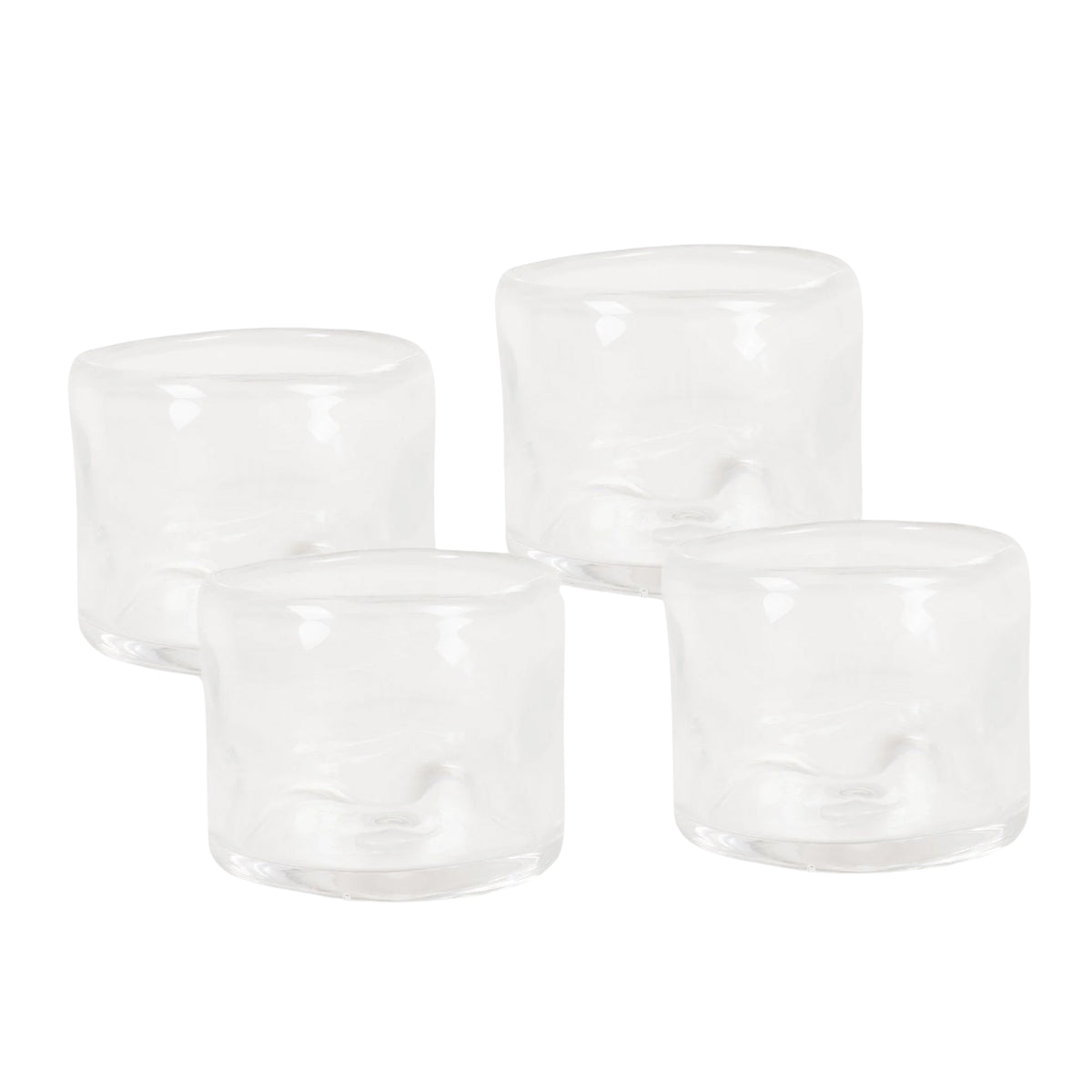 0405 Glass Set of Four - Clear, Wide