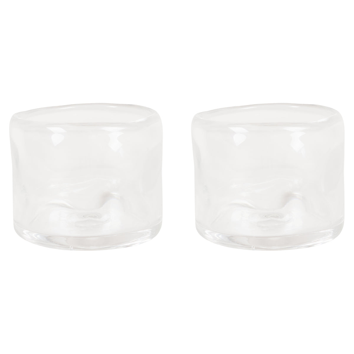 0405 Glass Set of Two - Clear, Wide
