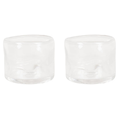 0405 Glass Set of Two - Clear, Wide