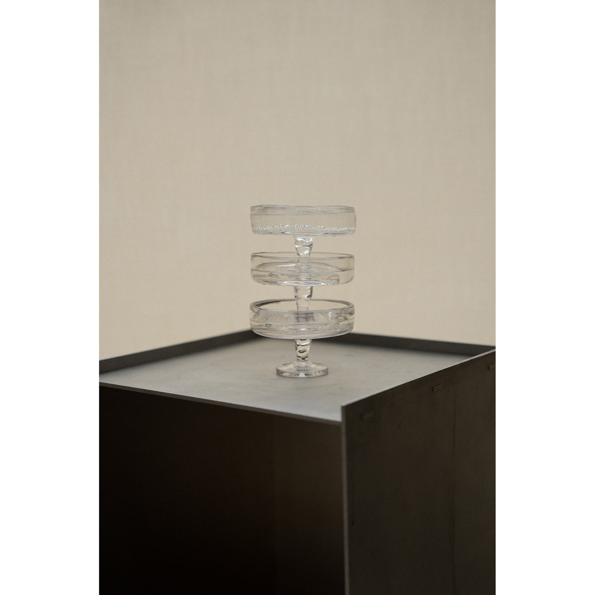 0405 Stem Glass Set of Four - Clear, Wide