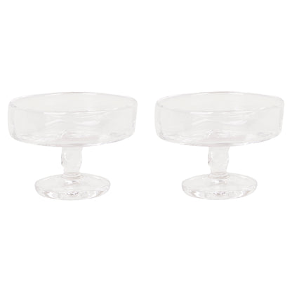 0405 Stem Glass Set of Two - Clear, Wide