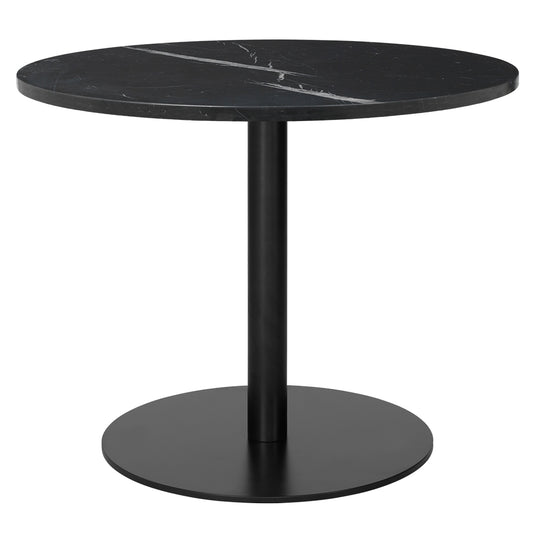 1.0 Round Lounge Table - Black Marble, Black