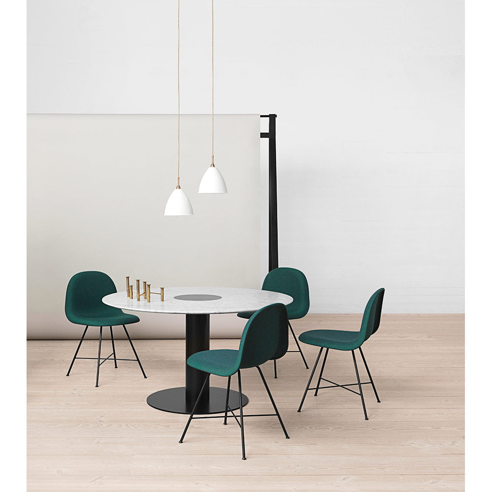 2.0 Round Dining Table - Black Marble, Black