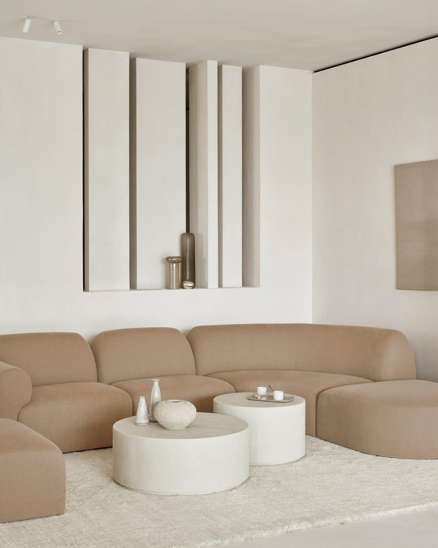 Bulky Modular Sofa Set No 5 - Light Sepia
