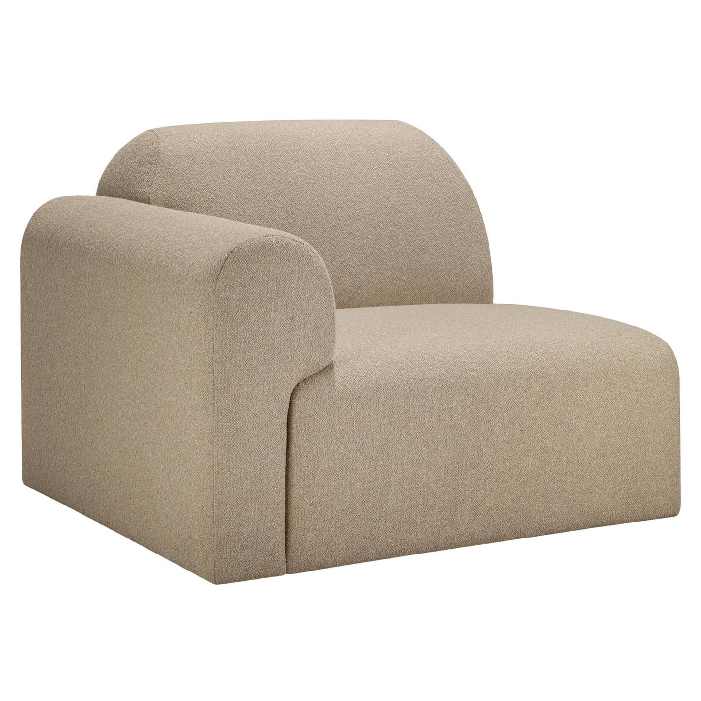 Bulky End Seater With Right Arm Modular Sofa - Almond