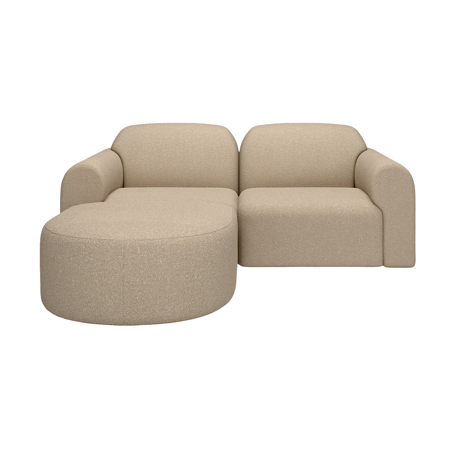 Bulky End Seater With Right Arm Modular Sofa - Almond