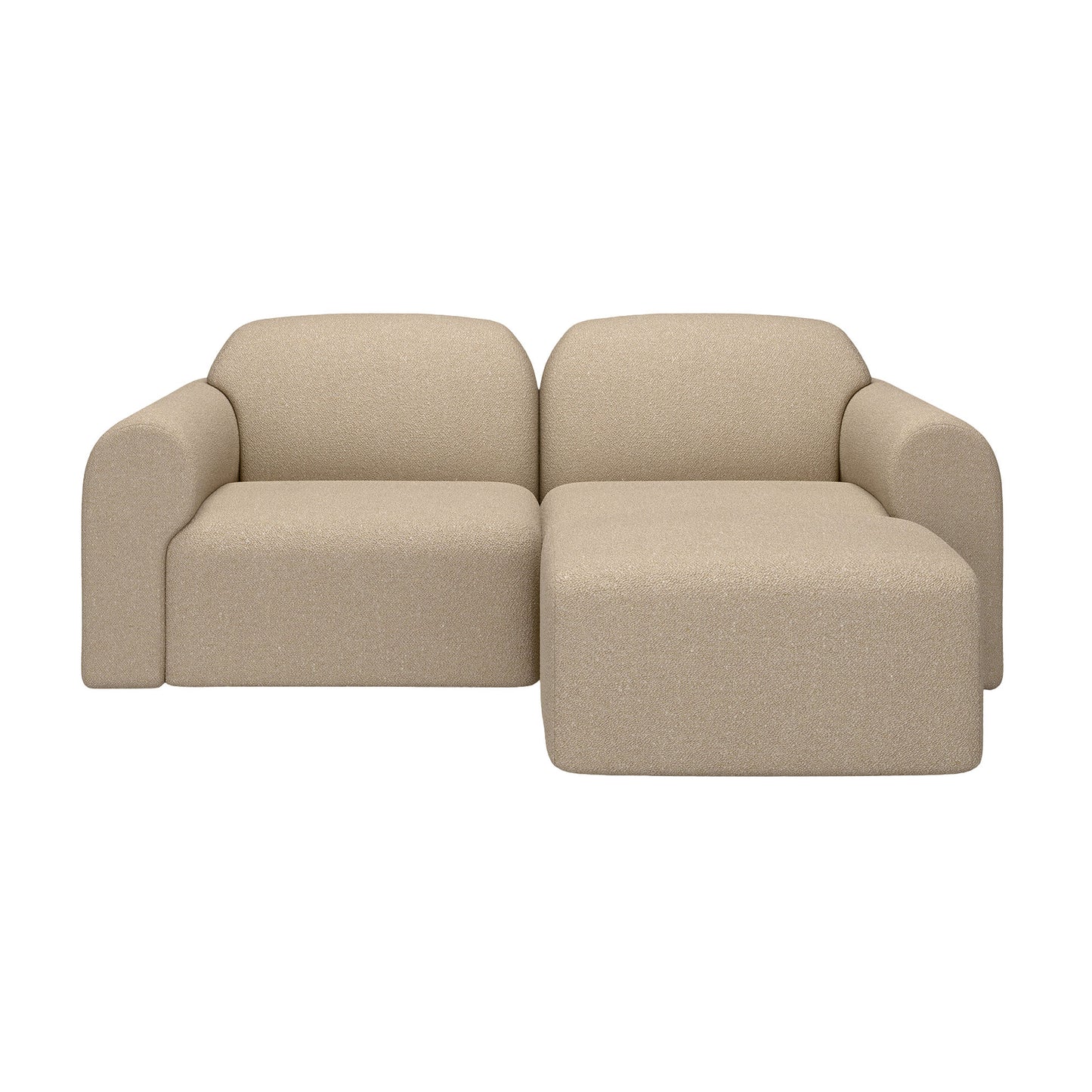 Bulky End Seater With Right Arm Modular Sofa - Almond