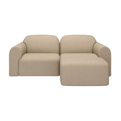Bulky End Seater With Right Arm Modular Sofa - Almond