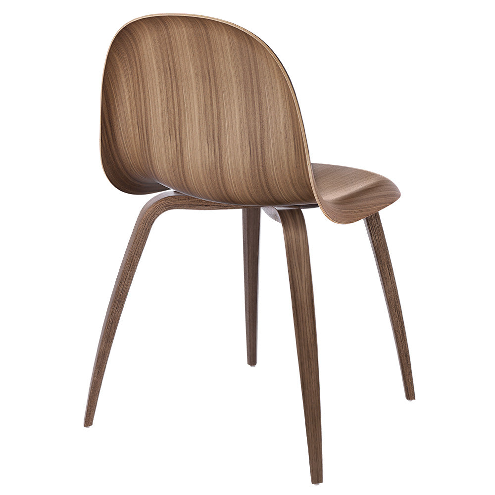 3D Unupholstered Dining Chair - American Walnut